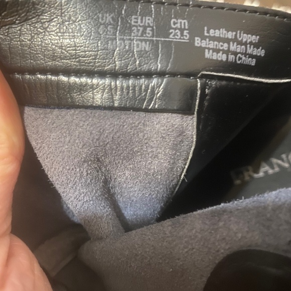 Franco Sarto dark navy blue leather booties. Sz 37.5 - Picture 12 of 16